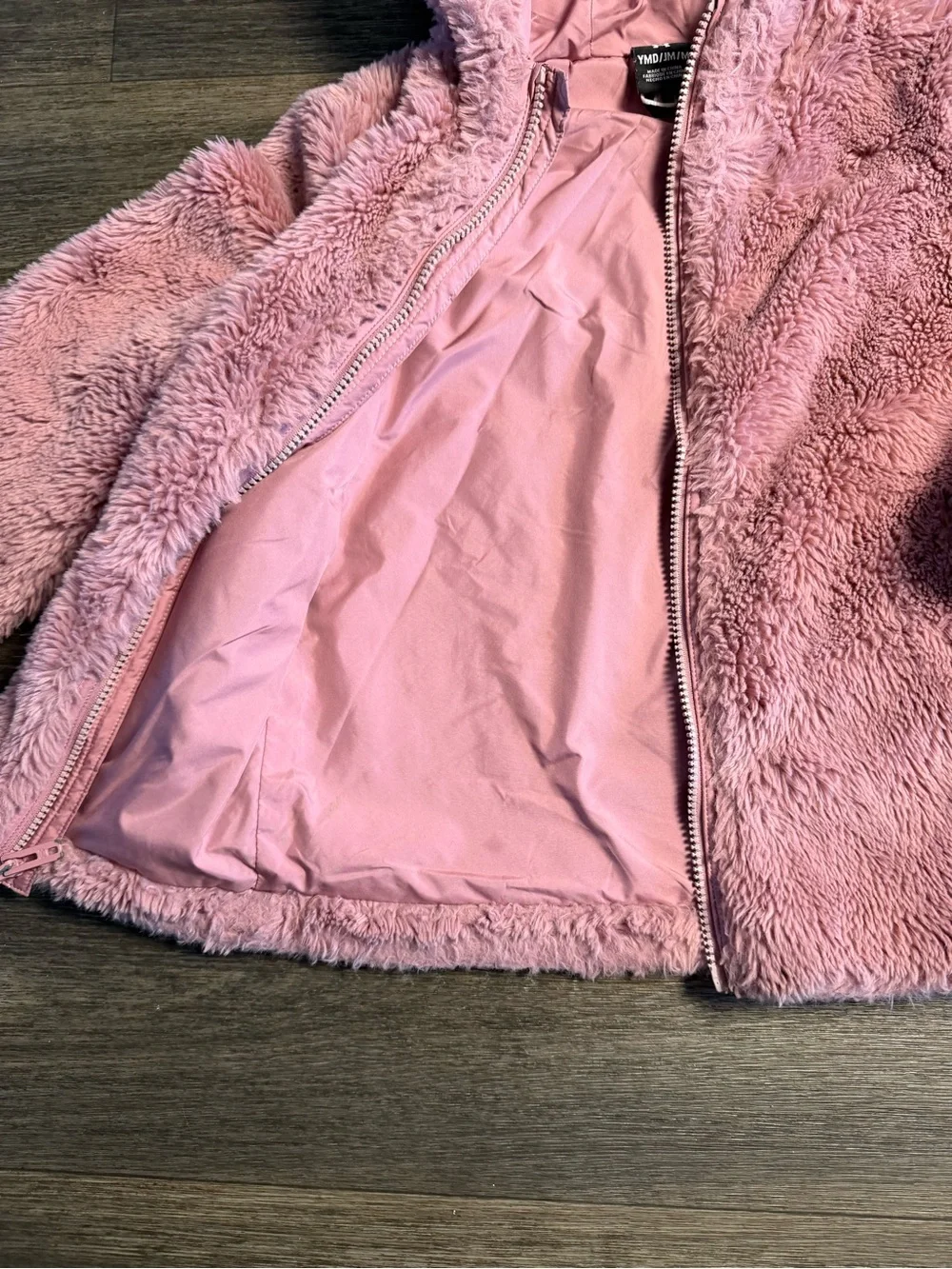 Under Armour Girls Plush Hooded Puffer Jacket in Pink